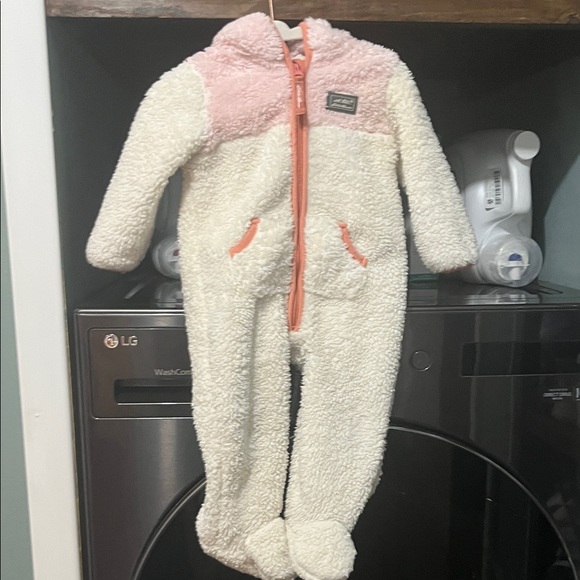 Eddie Bauer Pink and Cream Kids Footie - Picture 1 of 8